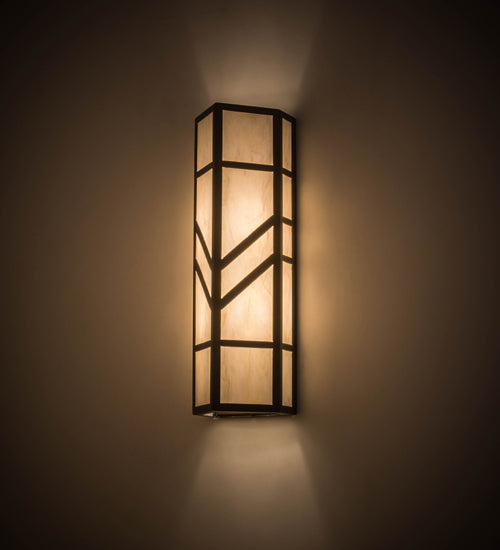 Meyda Lighting Santa Fe 7" 2-Light Antique Copper Wall Sconce With Creme Carrare Idalight Shade Glass