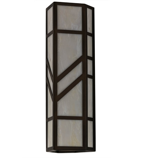 Meyda Lighting Santa Fe 7" 2-Light Antique Copper Wall Sconce With Creme Carrare Idalight Shade Glass