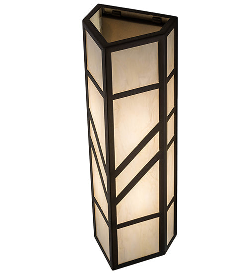 Meyda Lighting Santa Fe 7" 2-Light Antique Copper Wall Sconce With Creme Carrare Idalight Shade Glass