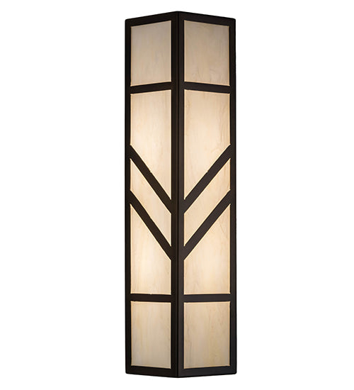 Meyda Lighting Santa Fe 7" 2-Light Antique Copper Wall Sconce With Creme Carrare Idalight Shade Glass
