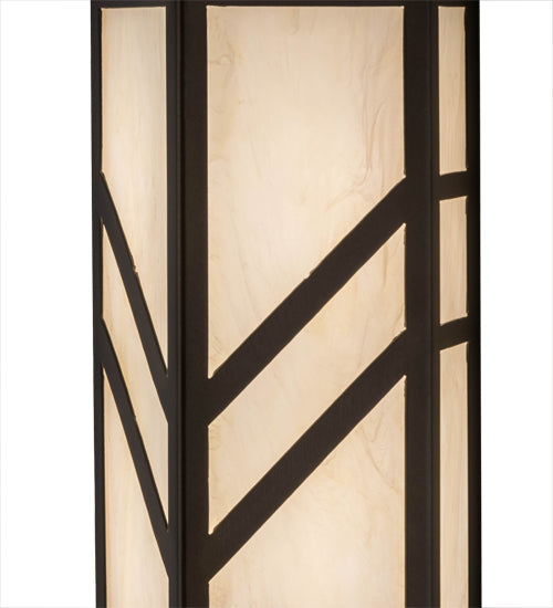 Meyda Lighting Santa Fe 7" 2-Light Antique Copper Wall Sconce With Creme Carrare Idalight Shade Glass