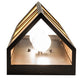 Meyda Lighting Santa Fe 7" 2-Light Flat Black Wall Sconce With Beige Iridescent & Amber Mica Shade Glass