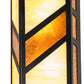 Meyda Lighting Santa Fe 7" 2-Light Flat Black Wall Sconce With Beige Iridescent & Amber Mica Shade Glass