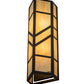 Meyda Lighting Santa Fe 7" 2-Light Oil Rubbed Bronze Wall Sconce With Beige Iridescent Shade Glass