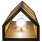 Meyda Lighting Santa Fe 7" 2-Light Oil Rubbed Bronze Wall Sconce With Beige Iridescent Shade Glass