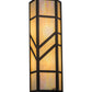 Meyda Lighting Santa Fe 7" 2-Light Oil Rubbed Bronze Wall Sconce With Beige Iridescent Shade Glass