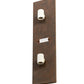 Meyda Lighting Santa Fe 7" 4-Light Rusty Nail Wall Sconce With Frosted Seeded Shade Glass