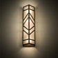 Meyda Lighting Santa Fe 7" 4-Light Rusty Nail Wall Sconce With Frosted Seeded Shade Glass