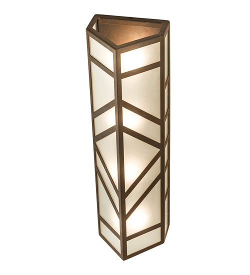 Meyda Lighting Santa Fe 7" 4-Light Rusty Nail Wall Sconce With Frosted Seeded Shade Glass