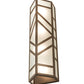 Meyda Lighting Santa Fe 7" 4-Light Rusty Nail Wall Sconce With Frosted Seeded Shade Glass