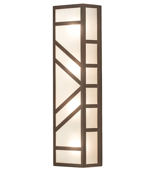 Meyda Lighting Santa Fe 7" 4-Light Rusty Nail Wall Sconce With Frosted Seeded Shade Glass