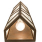 Meyda Lighting Santa Fe 7" 4-Light Rusty Nail Wall Sconce With Frosted Seeded Shade Glass