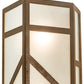 Meyda Lighting Santa Fe 7" 4-Light Rusty Nail Wall Sconce With Frosted Seeded Shade Glass