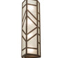 Meyda Lighting Santa Fe 7" 4-Light Rusty Nail Wall Sconce With Frosted Seeded Shade Glass