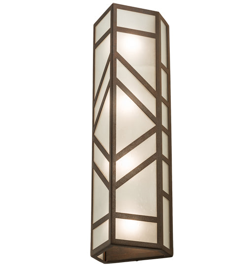 Meyda Lighting Santa Fe 7" 4-Light Rusty Nail Wall Sconce With Frosted Seeded Shade Glass
