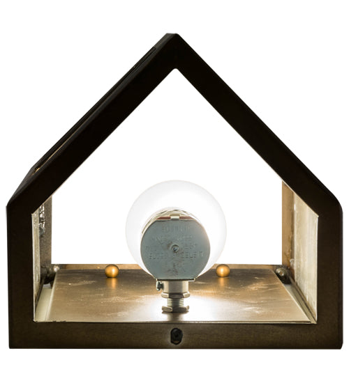 Meyda Lighting Santa Fe 7" Antique Copper Wall Sconce With Creme Carrier Idalight Shade Glass