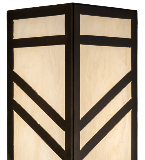 Meyda Lighting Santa Fe 7" Antique Copper Wall Sconce With Creme Carrier Idalight Shade Glass