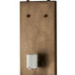 Meyda Lighting Santa Fe 7" Antique Copper Wall Sconce With Creme Carrier Idalight Shade Glass