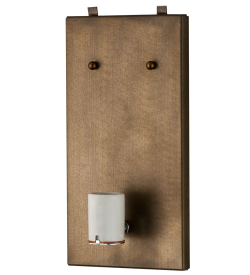 Meyda Lighting Santa Fe 7" Antique Copper Wall Sconce With Creme Carrier Idalight Shade Glass