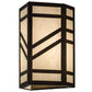 Meyda Lighting Santa Fe 7" Antique Copper Wall Sconce With Creme Carrier Idalight Shade Glass
