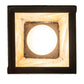 Meyda Lighting Santa Fe 7" Flat Black Mini Pendant Light With Beige Iridescent & Silver Mica Shade Glass