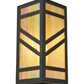 Meyda Lighting Santa Fe 7" W x 11" H Timeless Bronze Wall Sconce With Beige Iridescent Shade Glass