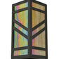 Meyda Lighting Santa Fe 7" W x 11" H Timeless Bronze Wall Sconce With Beige Iridescent Shade Glass