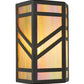 Meyda Lighting Santa Fe 7" W x 11" H Timeless Bronze Wall Sconce With Beige Iridescent Shade Glass