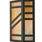 Meyda Lighting Santa Fe 7" W x 11" H Timeless Bronze Wall Sconce With Beige Iridescent Shade Glass