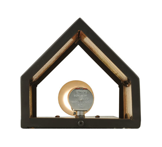 Meyda Lighting Santa Fe 7" W x 11" H Timeless Bronze Wall Sconce With Beige Iridescent Shade Glass