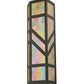Meyda Lighting Santa Fe 7" W x 22" H Timeless Bronze Wall Sconce With Beige Iridescent Shade Glass