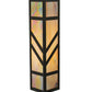 Meyda Lighting Santa Fe 7" W x 22" H Timeless Bronze Wall Sconce With Beige Iridescent Shade Glass