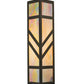 Meyda Lighting Santa Fe 7" W x 22" H Timeless Bronze Wall Sconce With Beige Iridescent Shade Glass