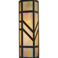 Meyda Lighting Santa Fe 7" W x 22" H Timeless Bronze Wall Sconce With Beige Iridescent Shade Glass