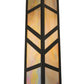 Meyda Lighting Santa Fe 7" W x 22" H Timeless Bronze Wall Sconce With Beige Iridescent Shade Glass