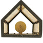 Meyda Lighting Santa Fe 7" W x 22" H Timeless Bronze Wall Sconce With Beige Iridescent Shade Glass