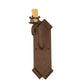 Meyda Lighting Santa Lucia 7" Antique Rust Wall Sconce With Tarnished Gold Textrene Shade Glass