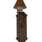 Meyda Lighting Santa Lucia 7" Antique Rust Wall Sconce With Tarnished Gold Textrene Shade Glass