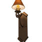 Meyda Lighting Santa Lucia 7" Antique Rust Wall Sconce With Tarnished Gold Textrene Shade Glass