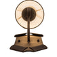 Meyda Lighting Santa Lucia 7" Antique Rust Wall Sconce With Tarnished Gold Textrene Shade Glass