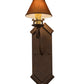 Meyda Lighting Santa Lucia 7" Antique Rust Wall Sconce With Tarnished Gold Textrene Shade Glass