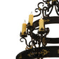 Meyda Lighting Santino 60" 24-Light 3-Tier Gilded Tobacco Chandelier With Ivory Faux Candlelight