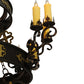 Meyda Lighting Santino 60" 24-Light 3-Tier Gilded Tobacco Chandelier With Ivory Faux Candlelight