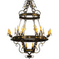Meyda Lighting Santino 72" 24-Light Gilded Tobacco & Gold Chandelier With Amber Faux Candlelight