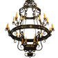 Meyda Lighting Santino 72" 24-Light Gilded Tobacco & Gold Chandelier With Amber Faux Candlelight