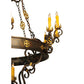 Meyda Lighting Santino 72" 24-Light Gilded Tobacco & Gold Chandelier With Amber Faux Candlelight
