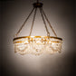 Meyda Lighting Sardinia 36" 8-Light Transparent Gold Chandelier With Crystal Shade Glass