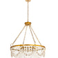 Meyda Lighting Sardinia 36" 8-Light Transparent Gold Chandelier With Crystal Shade Glass