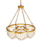 Meyda Lighting Sardinia 36" 8-Light Transparent Gold Chandelier With Crystal Shade Glass