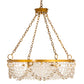 Meyda Lighting Sardinia 36" 8-Light Transparent Gold Chandelier With Crystal Shade Glass